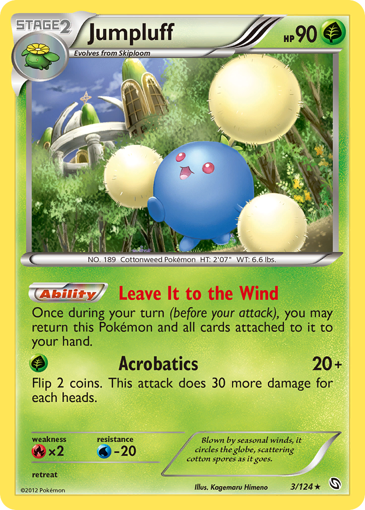 Jumpluff 3/124 Pokémon Dragons Exalted (2012) English card — catalogue reference