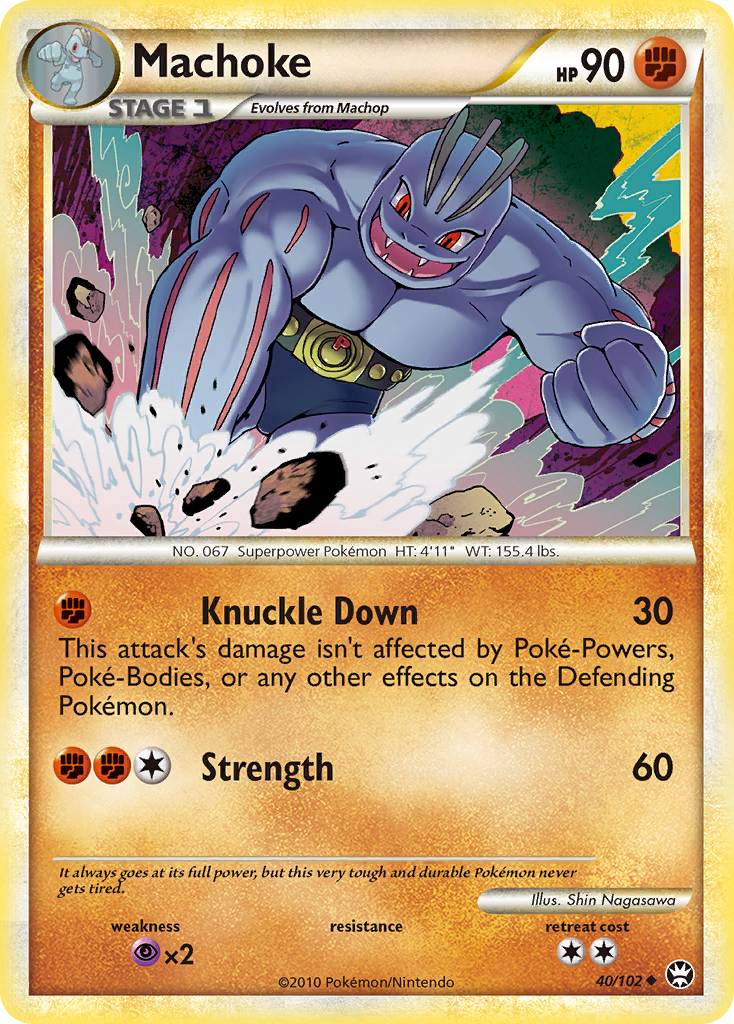 Machoke 40/102 Pokémon Triumphant (2010) English card — catalogue reference