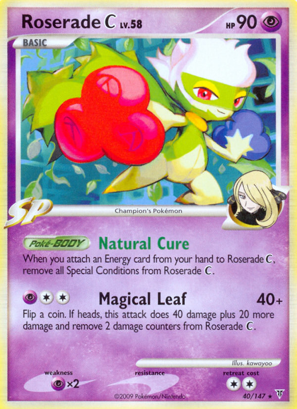 Roserade C 40/147 Pokémon Supreme Victors (2009) English card — catalogue reference