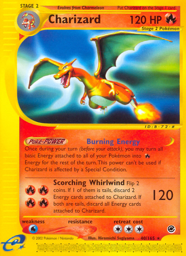 Charizard 40/165 — Pokémon Expedition Base Set