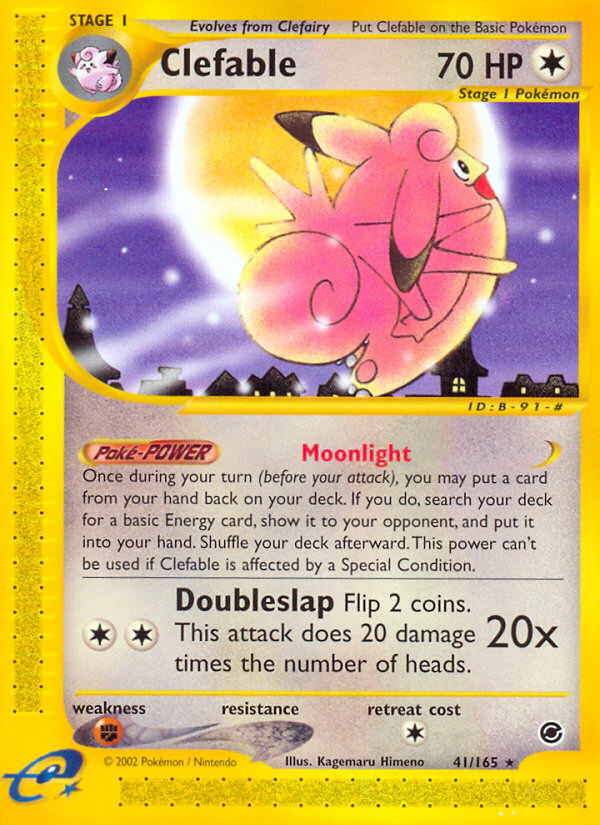 Clefable 41/165 — Pokémon Expedition Base Set