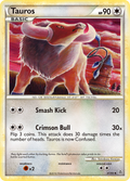 Tauros 41/95 Pokémon Unleashed (2010) English card — catalogue reference