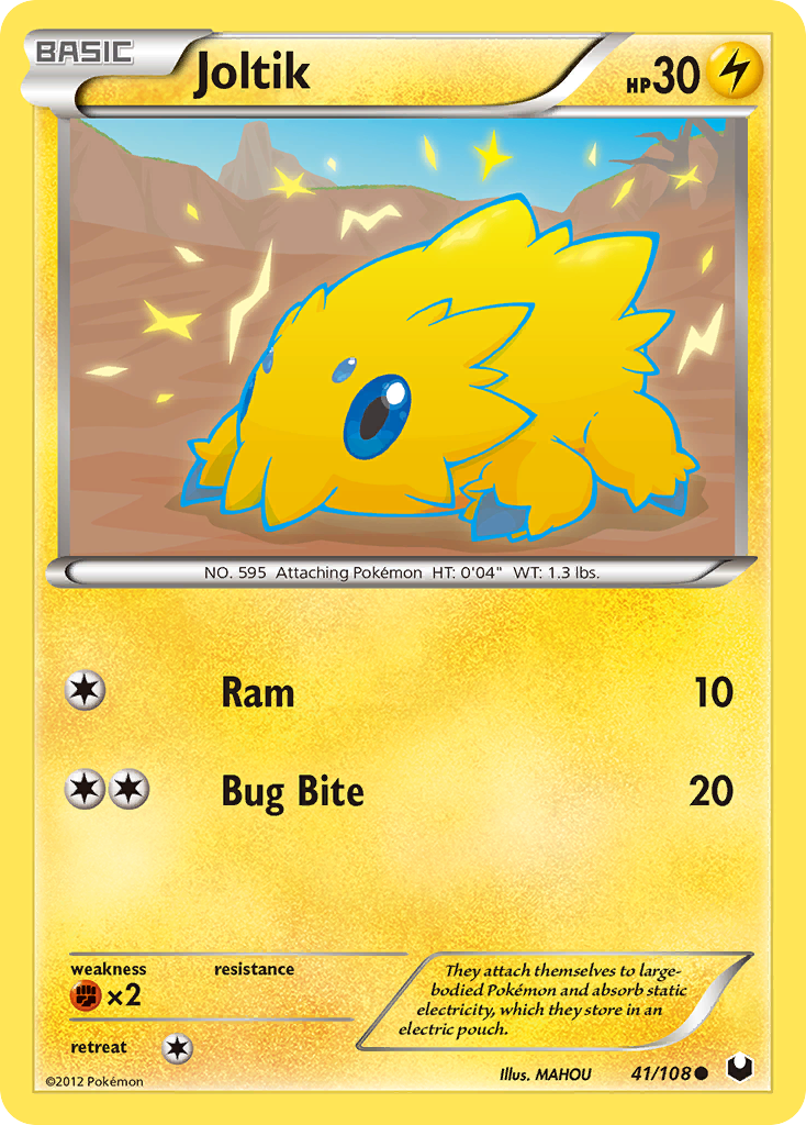 Joltik 41/108 Pokémon Dark Explorers (2012) English card — catalogue reference