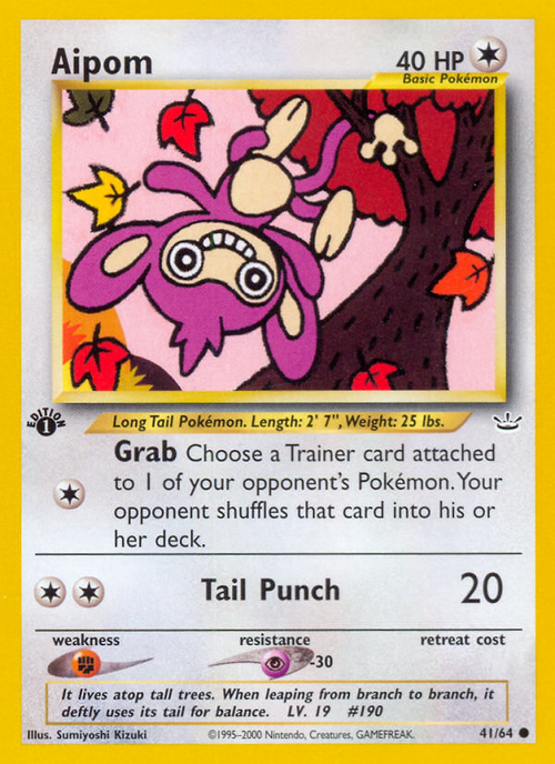 Aipom 41/64 — Pokémon Neo Revelation