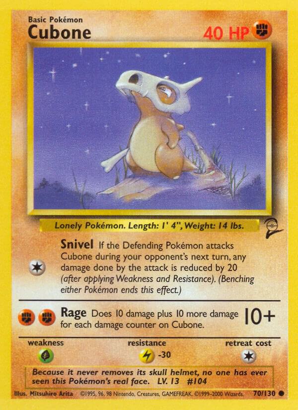 Cubone Common Base Set 2 070/130 MP (Back)