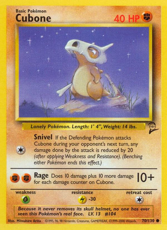 Cubone Common Base Set 2 070/130 MP (Back)