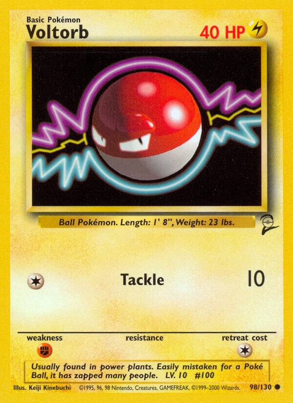 Voltorb Common Base Set 2 098/130 MP (Back)