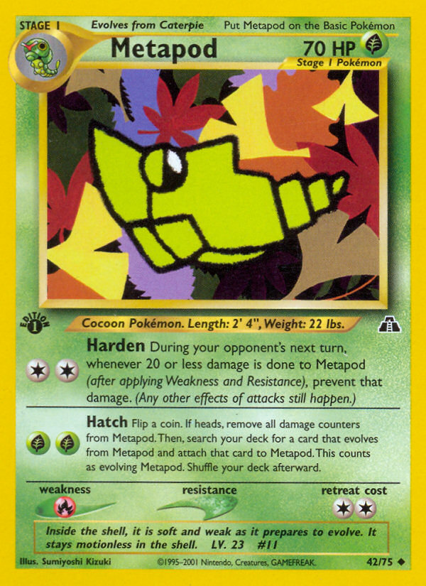 Metapod 42/75 — Pokémon Neo Discovery