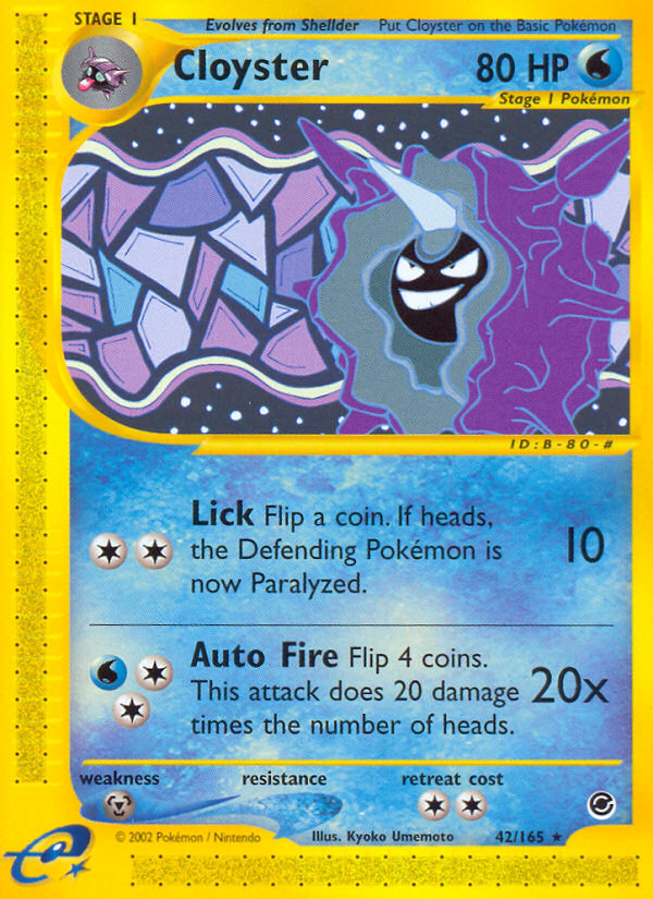 Cloyster 42/165 — Pokémon Expedition Base Set
