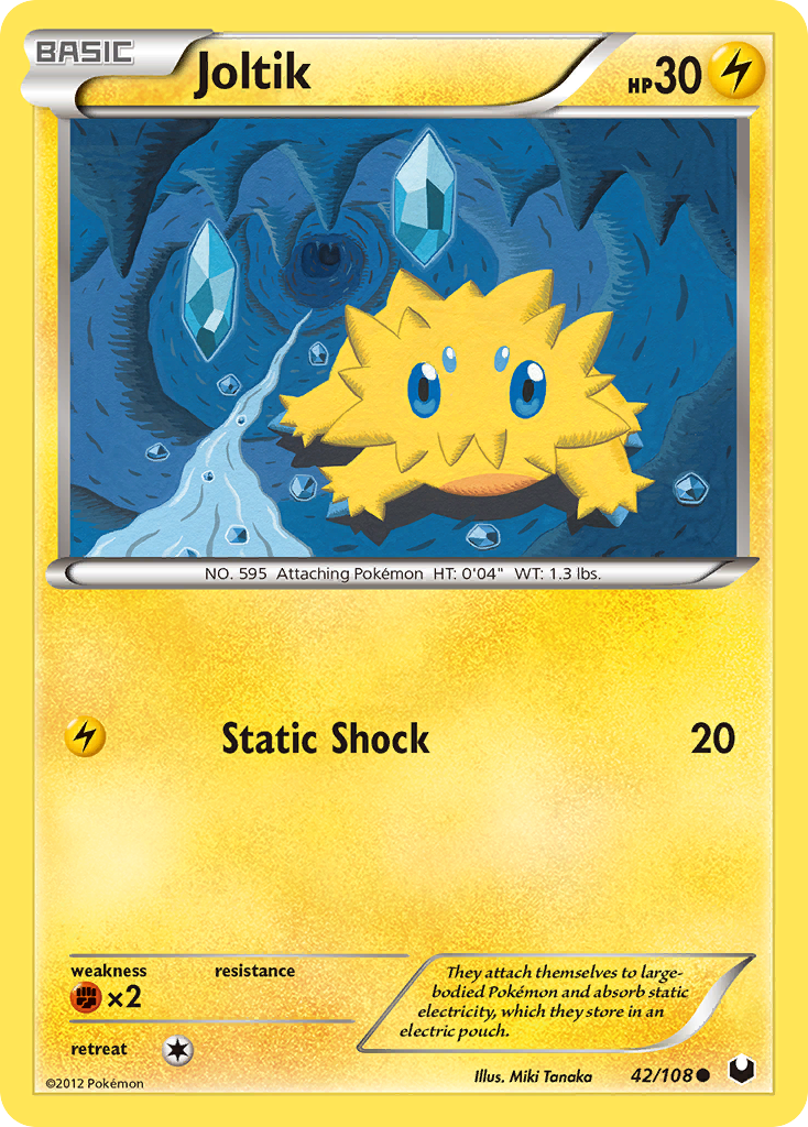 Joltik 42/108 Pokémon Dark Explorers (2012) English card — catalogue reference