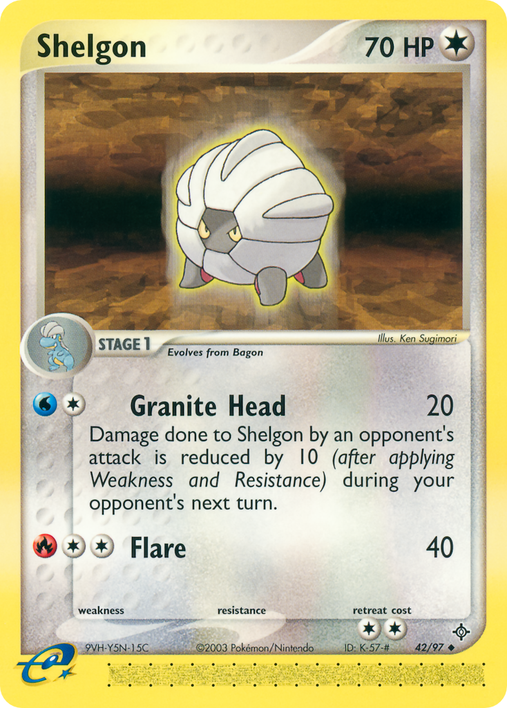 Shelgon 42/97 — Pokémon EX Dragon