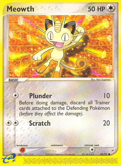 Meowth 42/95 — Pokémon EX Team Magma vs Team Aqua