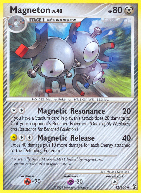 Magneton 42/100 Pokémon Stormfront (2008) English card — catalogue reference