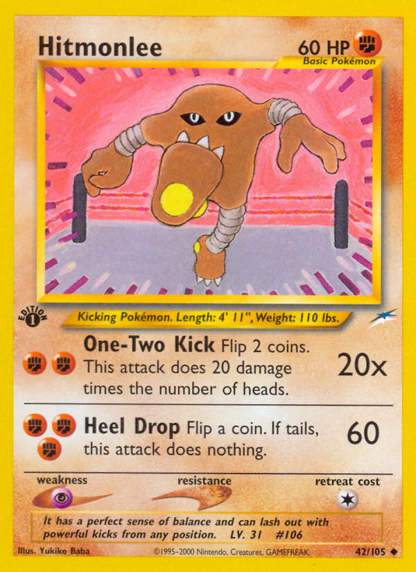 Hitmonlee 42/105 — Pokémon Neo Destiny