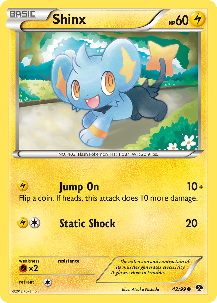 Shinx 42/99 Pokémon Next Destinies (2012) English card — catalogue reference
