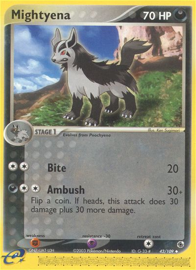 Mightyena 42/109 — Pokémon EX Ruby & Sapphire