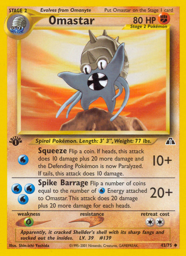 Omastar 43/75 — Pokémon Neo Discovery