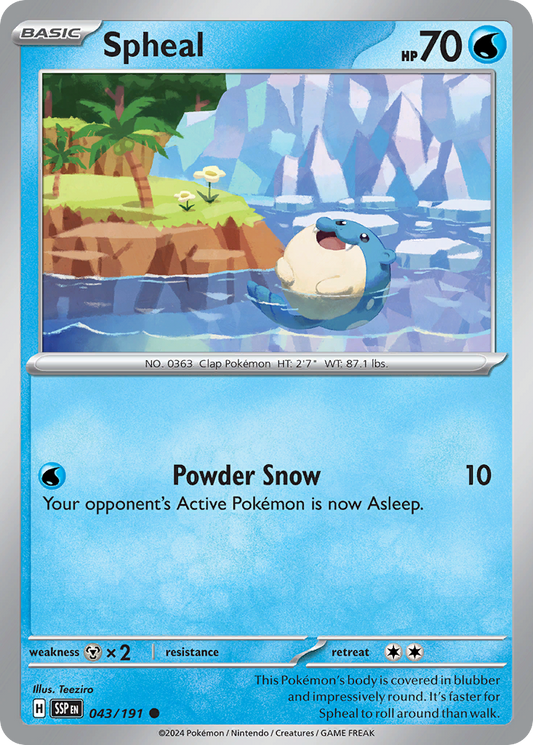 Pokemon Spheal Surging Sparks 043/191