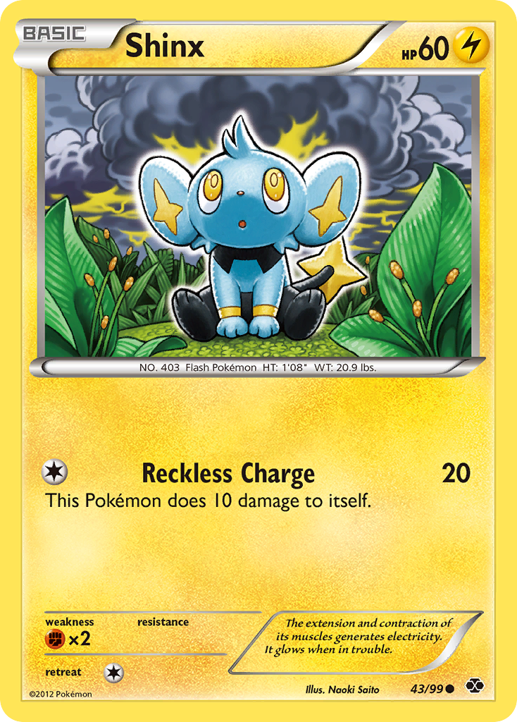 Shinx 43/99 Pokémon Next Destinies (2012) English card — catalogue reference