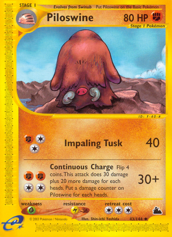 Piloswine 43/144 — Pokémon Skyridge