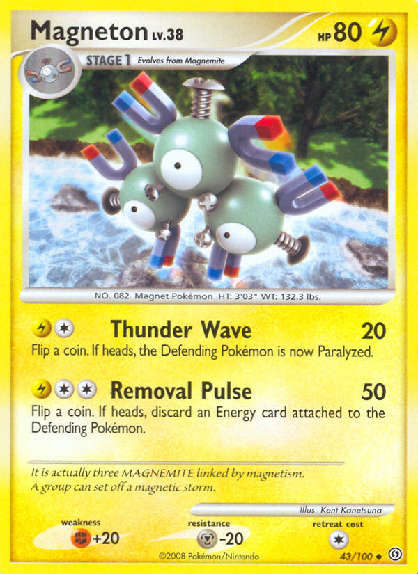 Magneton 43/100 Pokémon Stormfront (2008) English card — catalogue reference