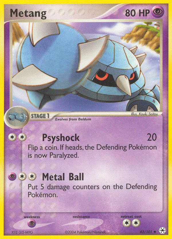 Metang 43/101 EX Hidden Legends 2004