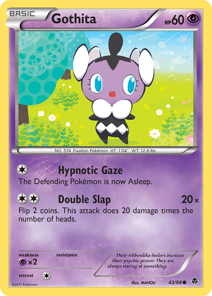 Gothita 43/98 Pokémon Emerging Powers (2011) English card — catalogue reference