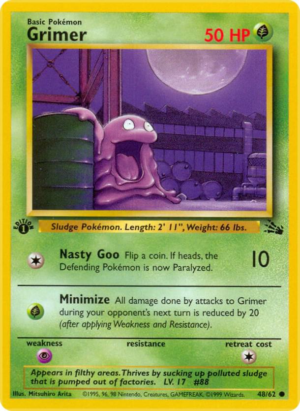 Grimer Common Fossil 48/62 MP (Back)