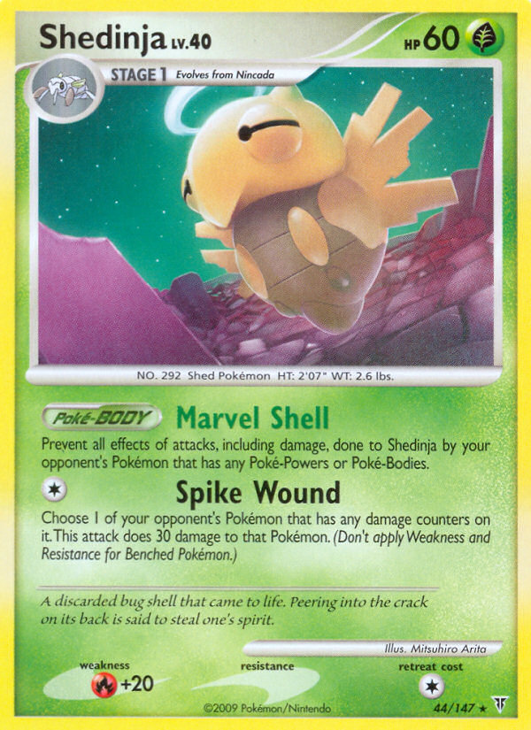 Shedinja 44/147 Pokémon Supreme Victors (2009) English card — catalogue reference