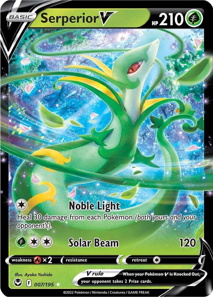 Serperior V Ultra Rare SWSH12: Silver Tempest 007/195 NM (Back)