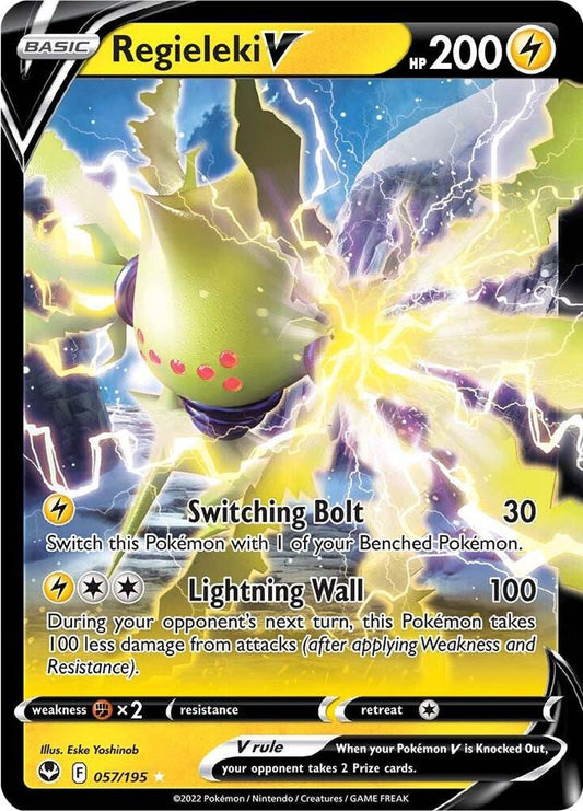 Regieleki V Ultra Rare SWSH12: Silver Tempest 057/195 NM (Back)