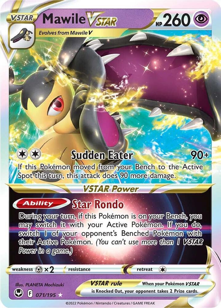 Mawile VSTAR Ultra Rare SWSH12: Silver Tempest 071/195 NM (Back)