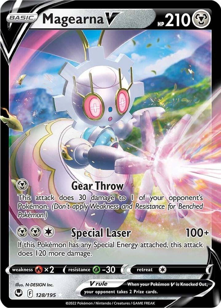 Magearna V Ultra Rare SWSH12: Silver Tempest 128/195 NM (Back)