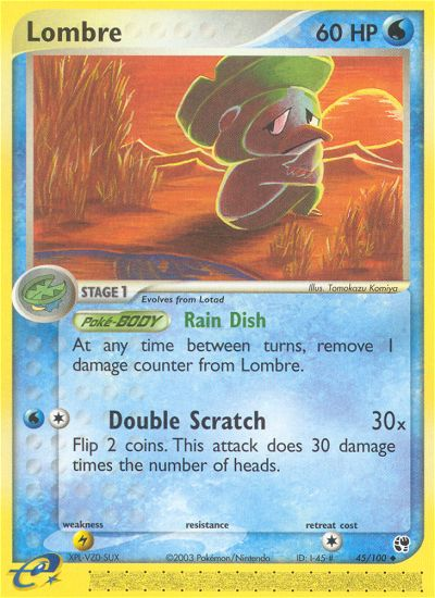 Lombre 45/100 — Pokémon EX Sandstorm