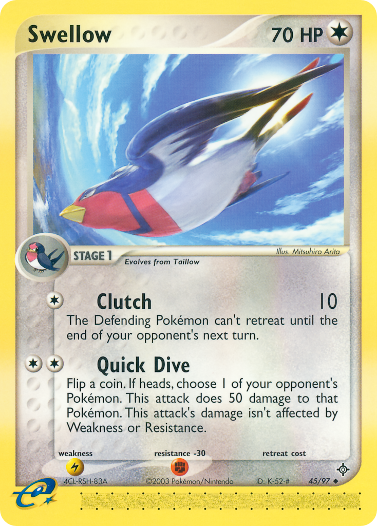 Swellow 45/97 — Pokémon EX Dragon