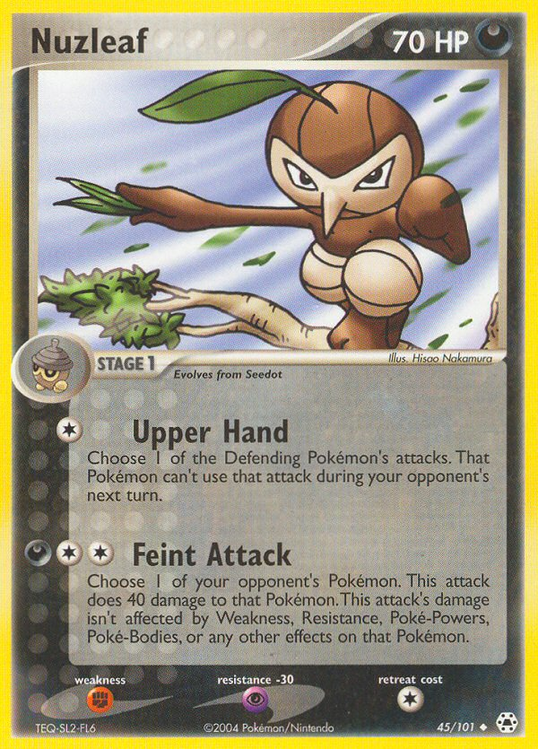 Nuzleaf 45/101 EX Hidden Legends 2004
