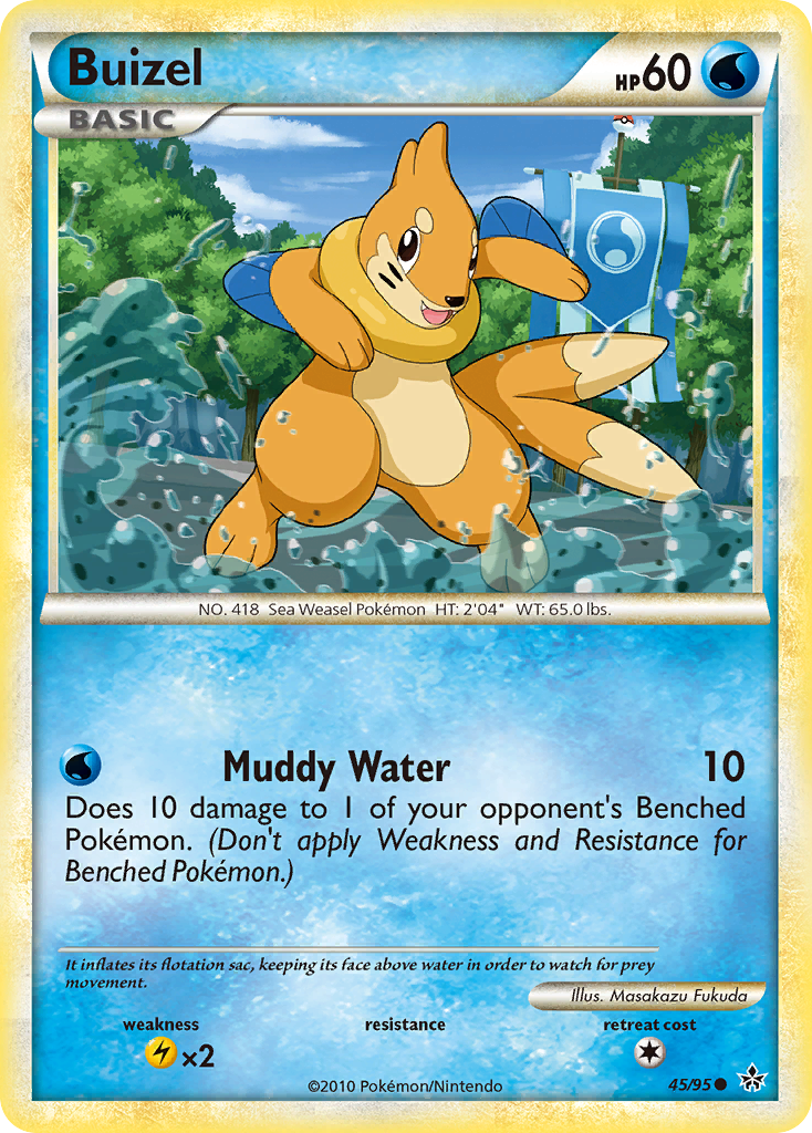 Buizel 45/95 Pokémon Unleashed (2010) English card — catalogue reference