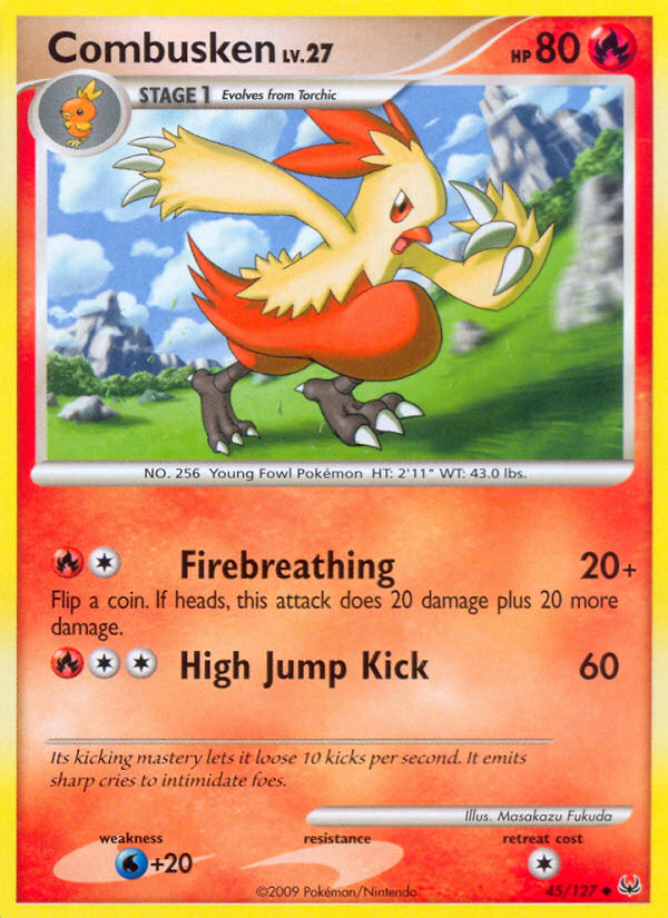 Combusken 45/127 Pokémon Platinum (2009) English card — catalogue reference