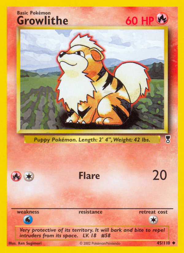 Growlithe 45/110 — Pokémon Legendary Collection