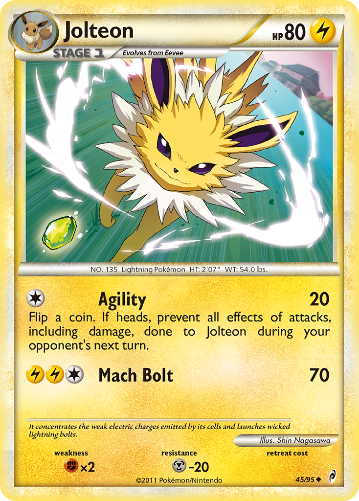 Jolteon 45/95 Pokémon Call of Legends (2011) English card — catalogue reference