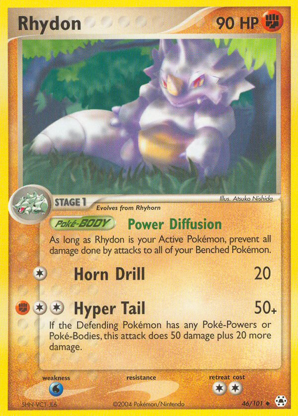 Rhydon 46/101 EX Hidden Legends 2004