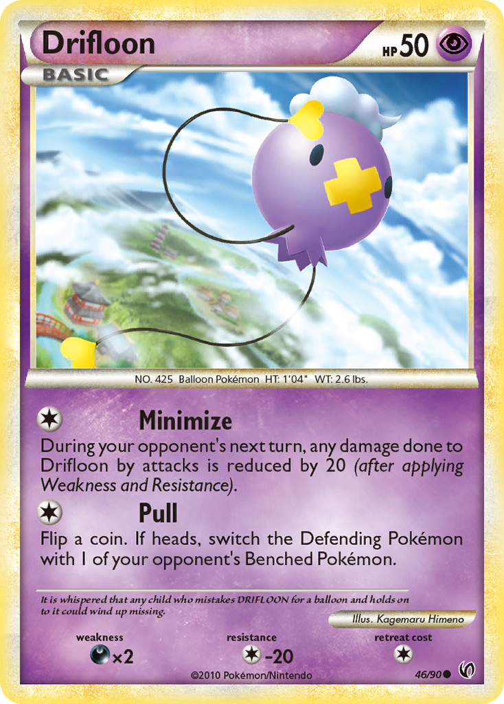 Drifloon 46/90 Pokémon Undaunted (2010) English card — catalogue reference