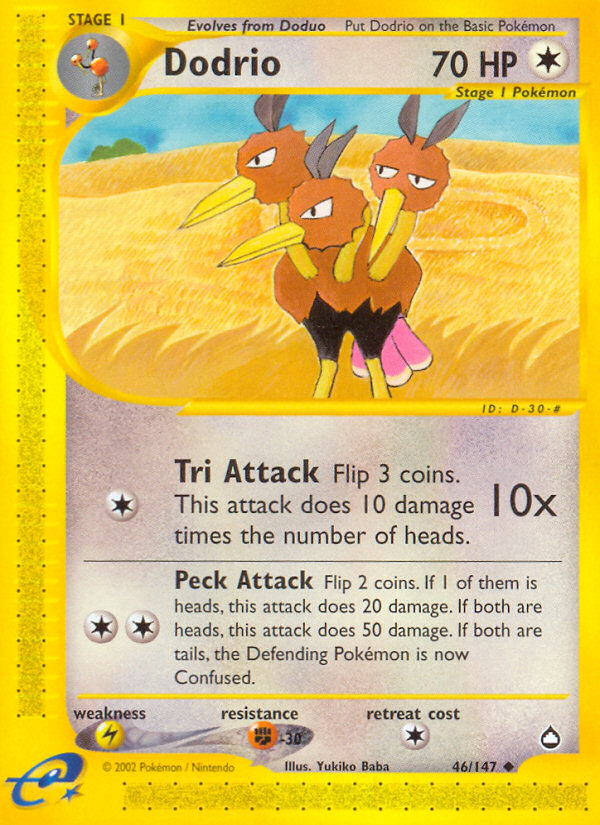 Dodrio 46/147 — Pokémon Aquapolis
