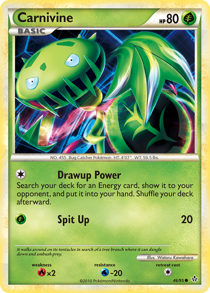 Carnivine 46/95 Pokémon Unleashed (2010) English card — catalogue reference