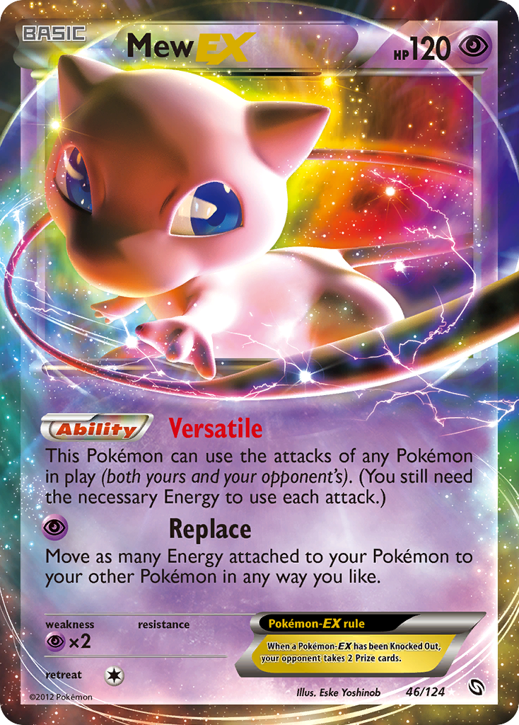 Mew-EX 46/124 Pokémon Dragons Exalted (2012) English card — catalogue reference