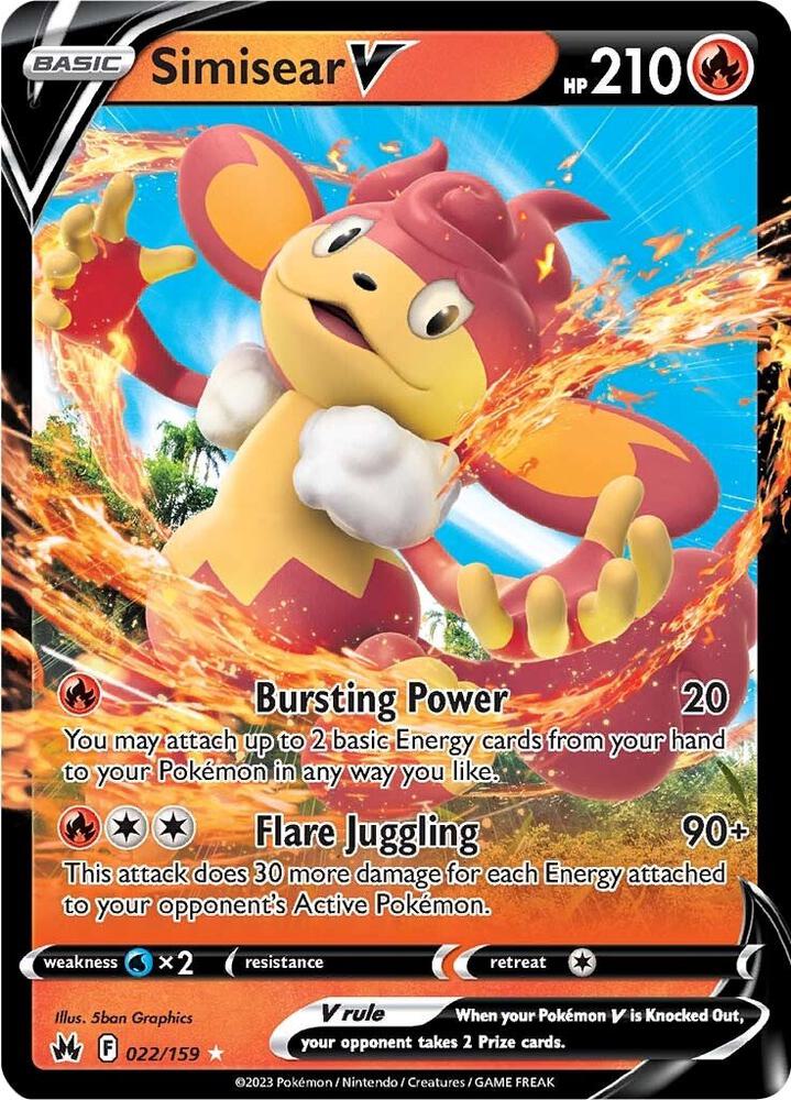 Simisear V Ultra Rare Crown Zenith 022/159 NM (Back)