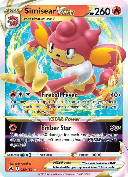 Simisear VSTAR Ultra Rare Crown Zenith 023/159 NM (Back)
