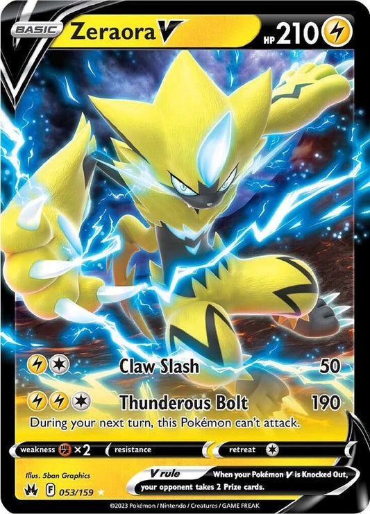 Zeraora V Ultra Rare Crown Zenith 053/159 NM (Back)