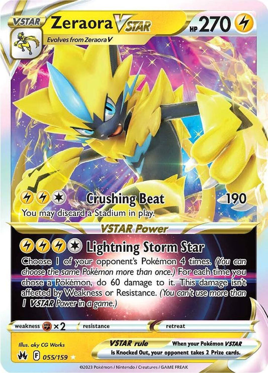 Zeraora VSTAR Ultra Rare Crown Zenith 055/159 NM