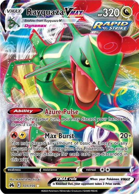 Rayquaza VMAX (101) Ultra Rare Crown Zenith 101/159 NM (Back)